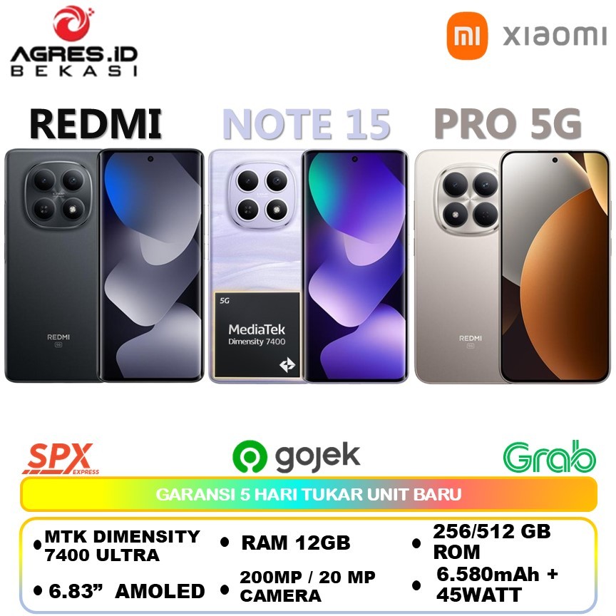 XIAOMI REDMI NOTE 15 PRO 5G (12/512) (8/256)