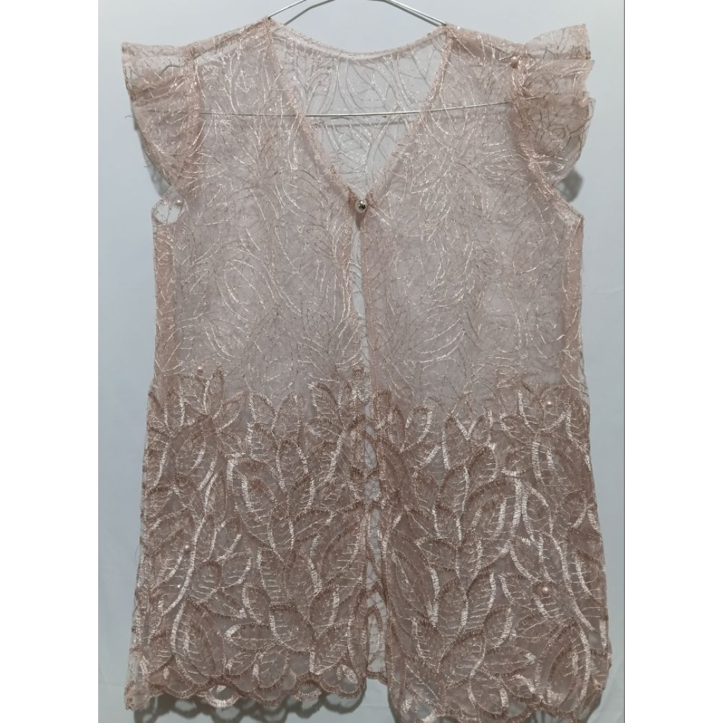 Vest brukat wanita/Ld.80/panjang 58/Rompi Brukat wanita dewasa/Rompi cantik/baju lebaran
