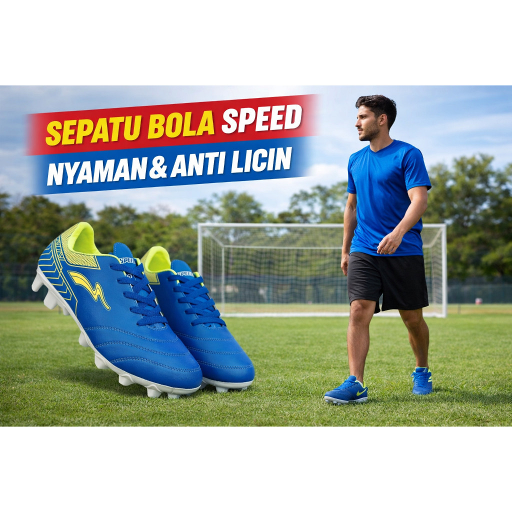 Sepatu Bola SPEED  Anak dan Dewasa | Sepatu Futsal/ Sepak Bola Pria | Stud Tajam Anti Licin