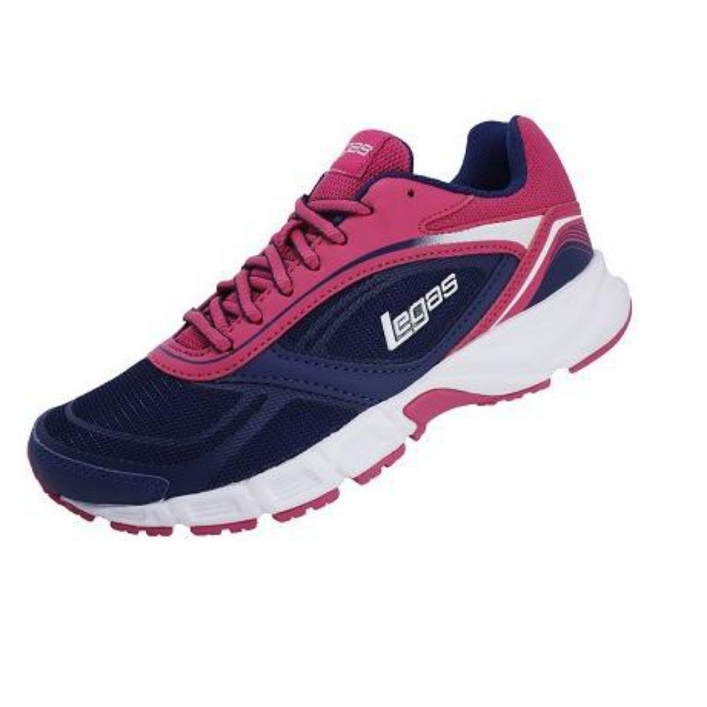 Sepatu League Legas Navy Pink Evade 2 La W Running Shoes Cewe Olahraga Wanita Original