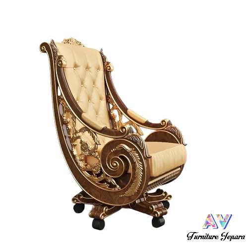 kursi roda mewah kursi sofa ukiran jati(kain jok bisa riques