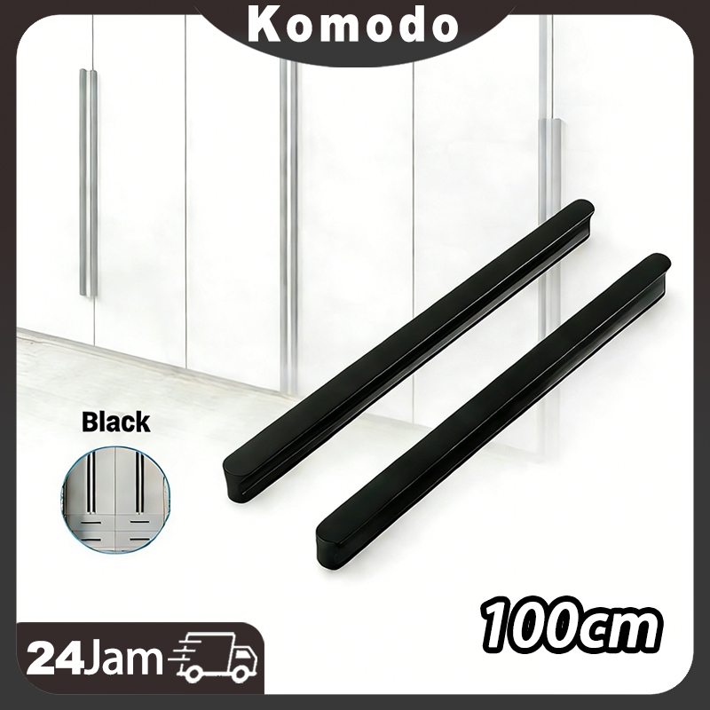 Tarikan Lemari Dapur 100CM Gagang Pintu Lemari Handle Lemari Minimalis Gagang Lemari Black Tarikan P