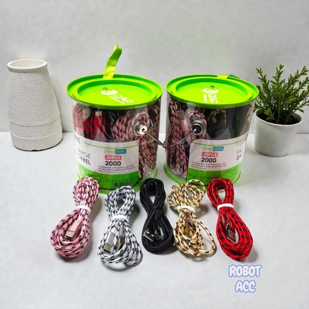 Kabel Data DAP DNT200 2M Type C Kabel Charger DAP Type C DNT200 3A Type C Original Perpcs