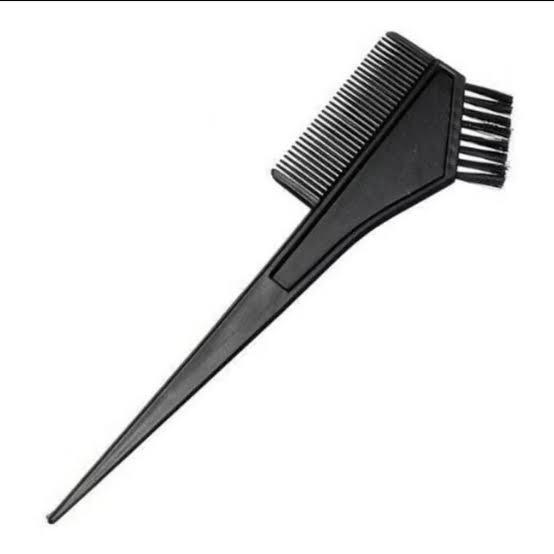 Sisir Semir Rambut 2in1 Membersihkan Melindungi Rambut Plastik Hitam Putih