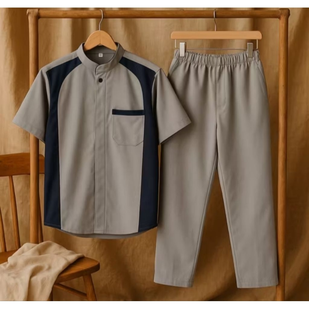 baju Koko anak laki-laki 4-12 tahun//baju muslim Koko anak laki azumma