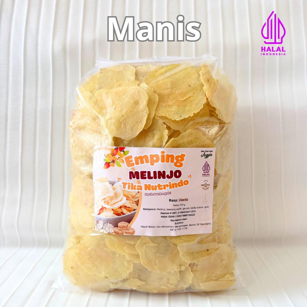 Emping Melinjo Super Rasa Manis 500g Tika Nutrindo - Emping Melinjo Manis Mentah - Emping Mlinjo