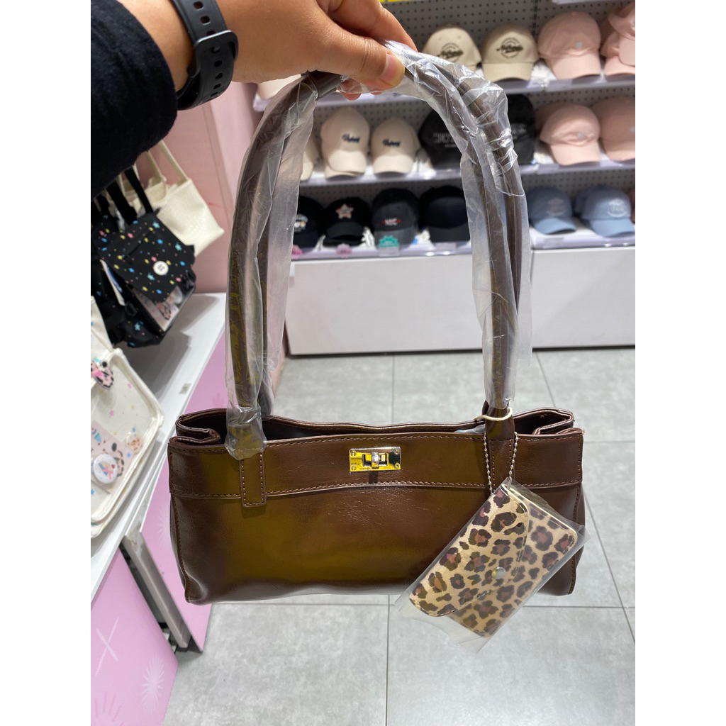Tas kopi seri gantungan-MOTIF macan tutul tas kecil tas ketiak