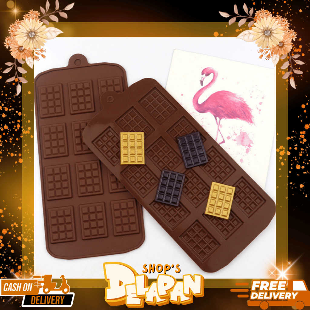 DELAPANSHOP | Cetakan Silikon BPA Free Tahan Panas Pudding Jelly Agar-Agar Coklat / cetakan puding M