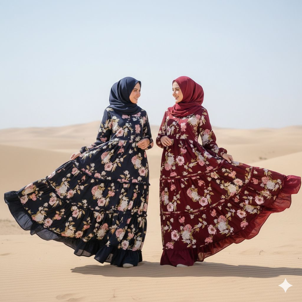 Gamis Shabrina Dewasa Set Hijab Syar'i Original