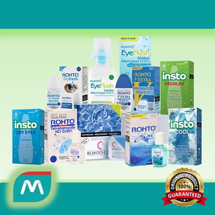 1 PCS OBAT TETES MATA ORIGINAL HALAL VARIANT INSTO REGULAR/ CENDO/ ROHTO EYE FLUSH/ MINI DOSE / EYE 