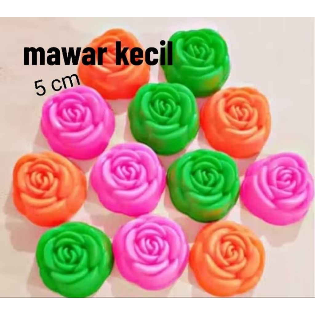 CETAKAN PUDING MAWAR KECIL SATU LUSIN