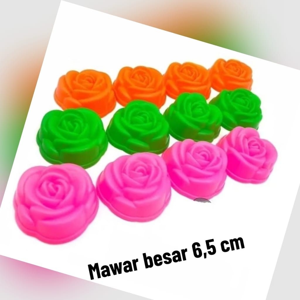 CETAKAN PUDING MAWAR BESAR SATU LUSIN