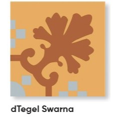 Keramik Tegel Motif Vintage ROMAN d'Tegel Swarna 20x20 Grade A RPA20207005 Archipelago Series