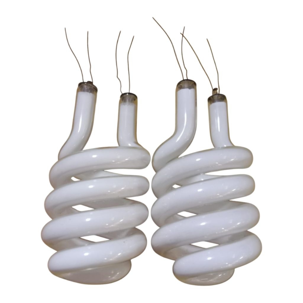 Kaca lampu spiral kencur, spiral genie, triband.