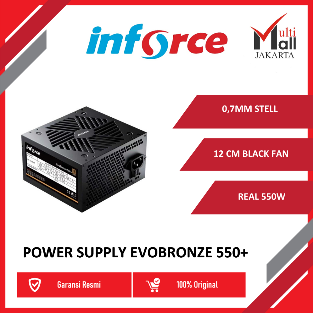 Inforce Power Supply Evobronze 550 Watt 80 Plus - PSU 550W