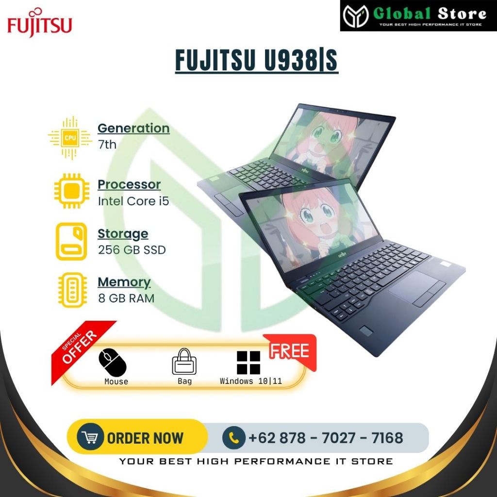 Fujitsu LifeBook U938/S – Core i5-7300U | SECOND 90% Mulus