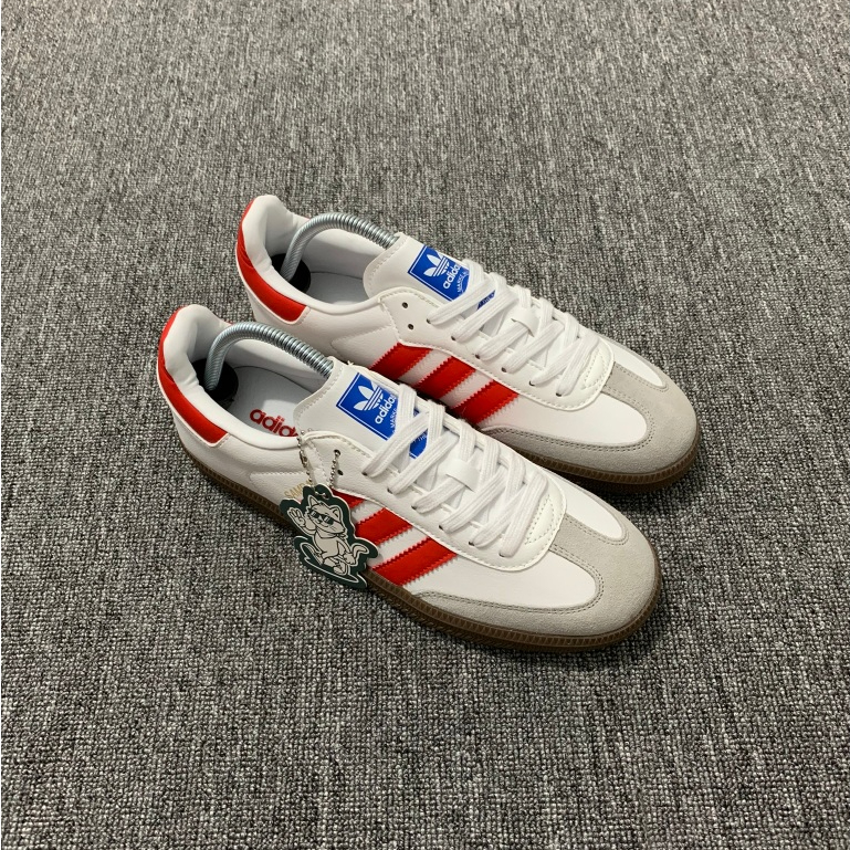 Sepatu Casual Adidas Samba OG White Red Shoes