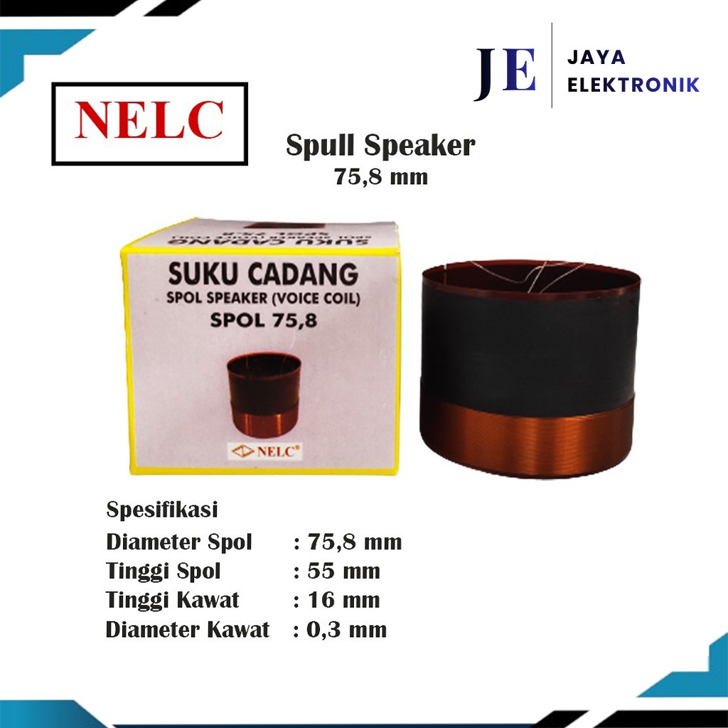 Spull Speaker 75,8 mm NELC Spul Spol Speaker Voice Coil 75,8 mm NELC