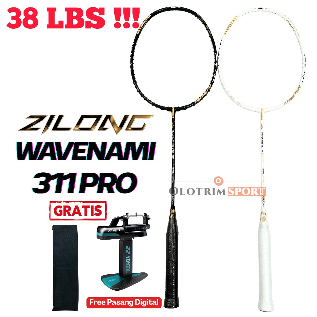 [LIMITED EDITION] ZILONG WAVENAMI 311 PRO 38LBS Raket Badminton Original