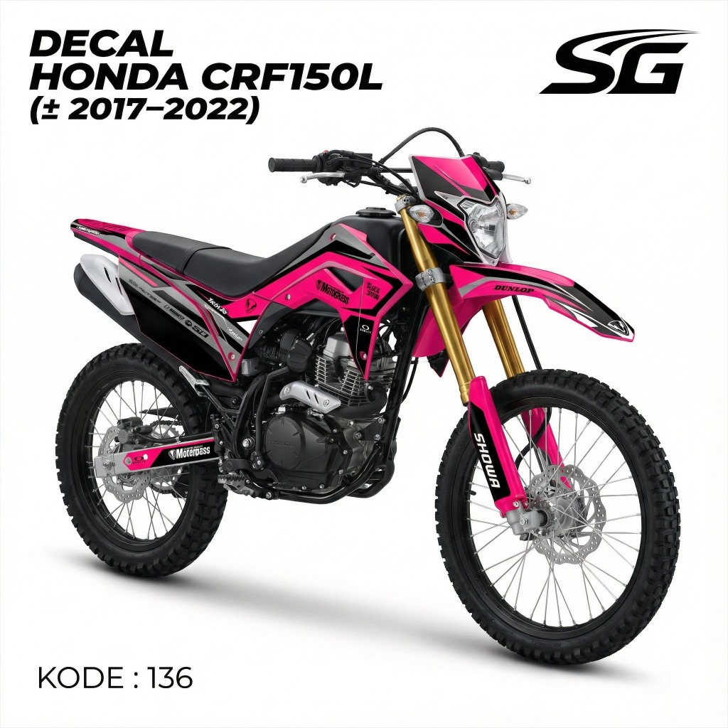 Stiker Decal Motor CRF150L Full Body 2017-2022 – Bahan Vinyl Tebal Custom DIY