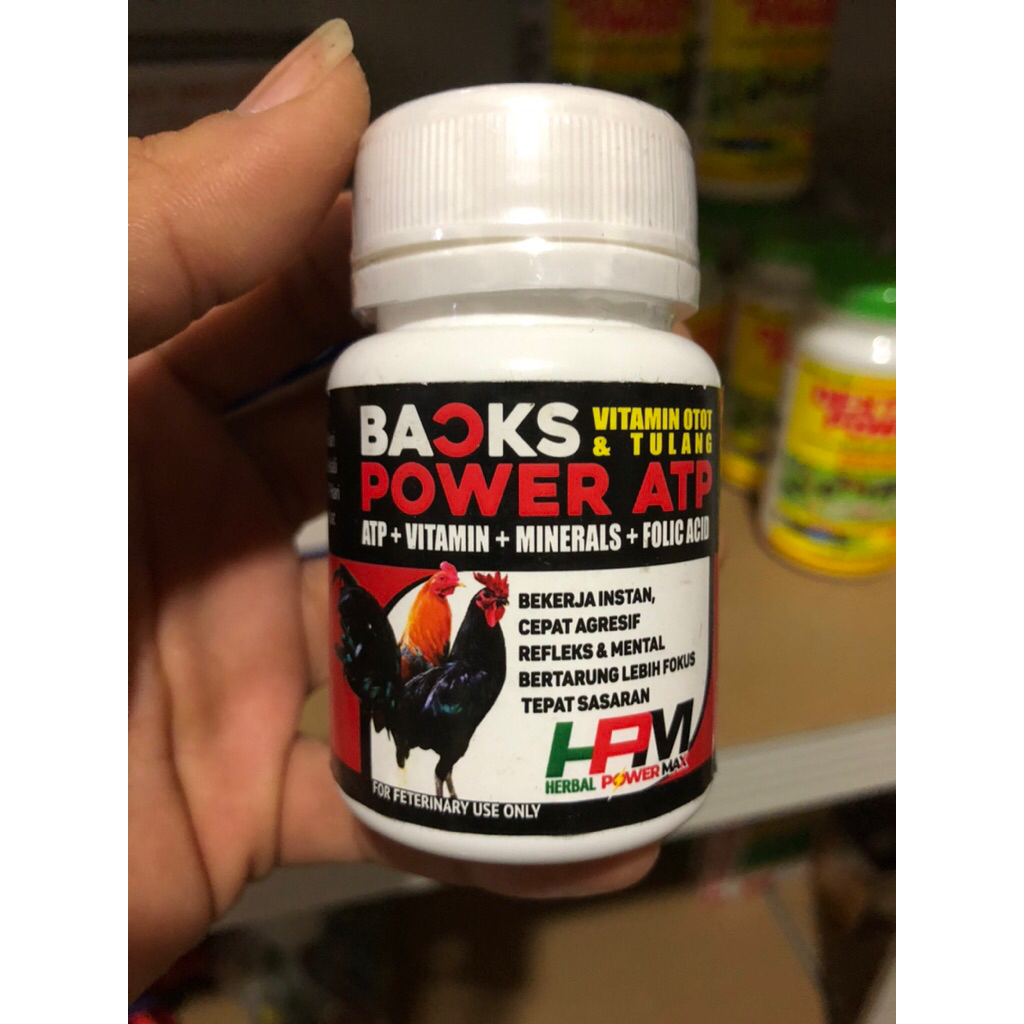 Vitamin doping ayam aduan Back Power ATP isi 30 capsul 100% original HPM