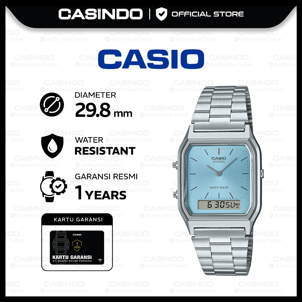 CASIO Jam Tangan Unisex Analog Digital AQ-230A-2A1MQYDF