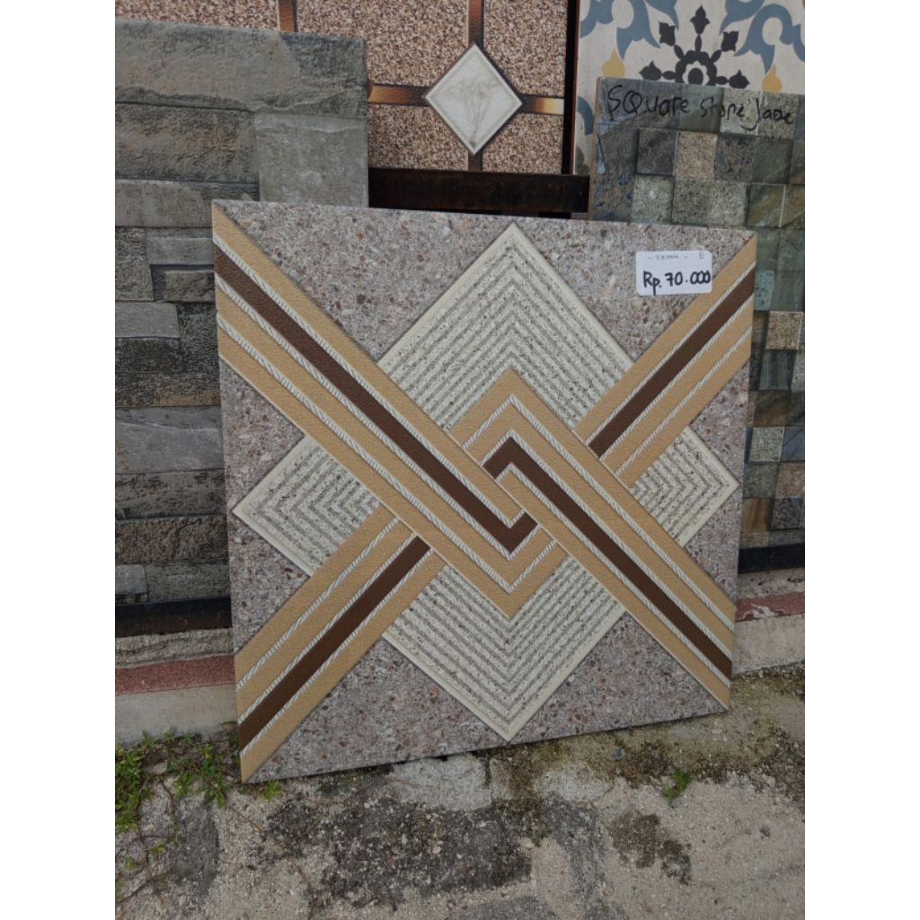 Keramik Lantai Kasar Viena Coklat 40x40