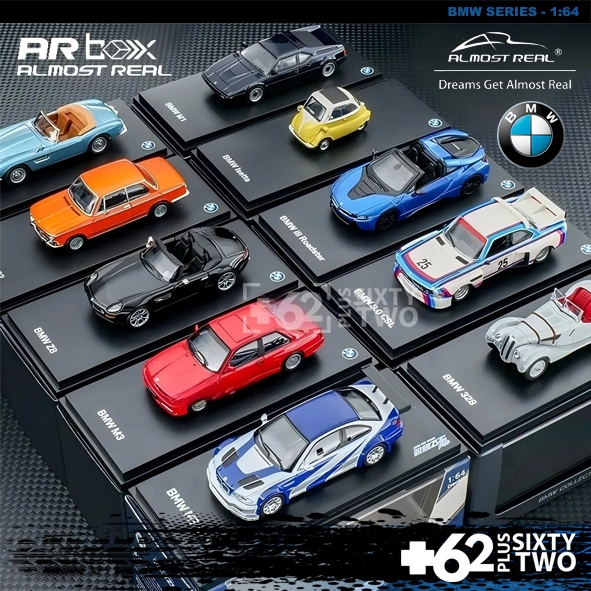 AR Almost Real BMW M3 E30 1:64 European cars Diecast BMW Mini Scale