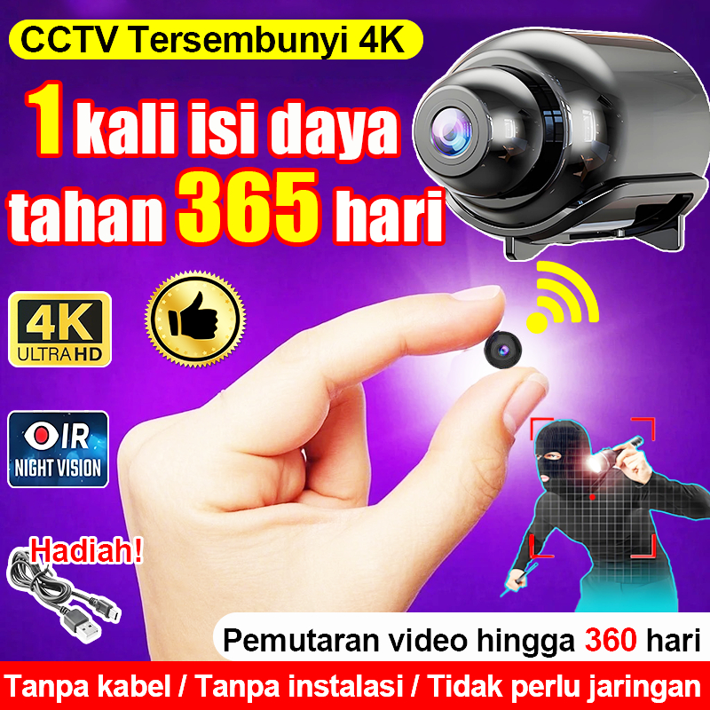 [ Tidak perlu Wi-Fi ] kamera cctv mini sambung ke hp kamera mini tersembunyi konek ke hp kamera 360 