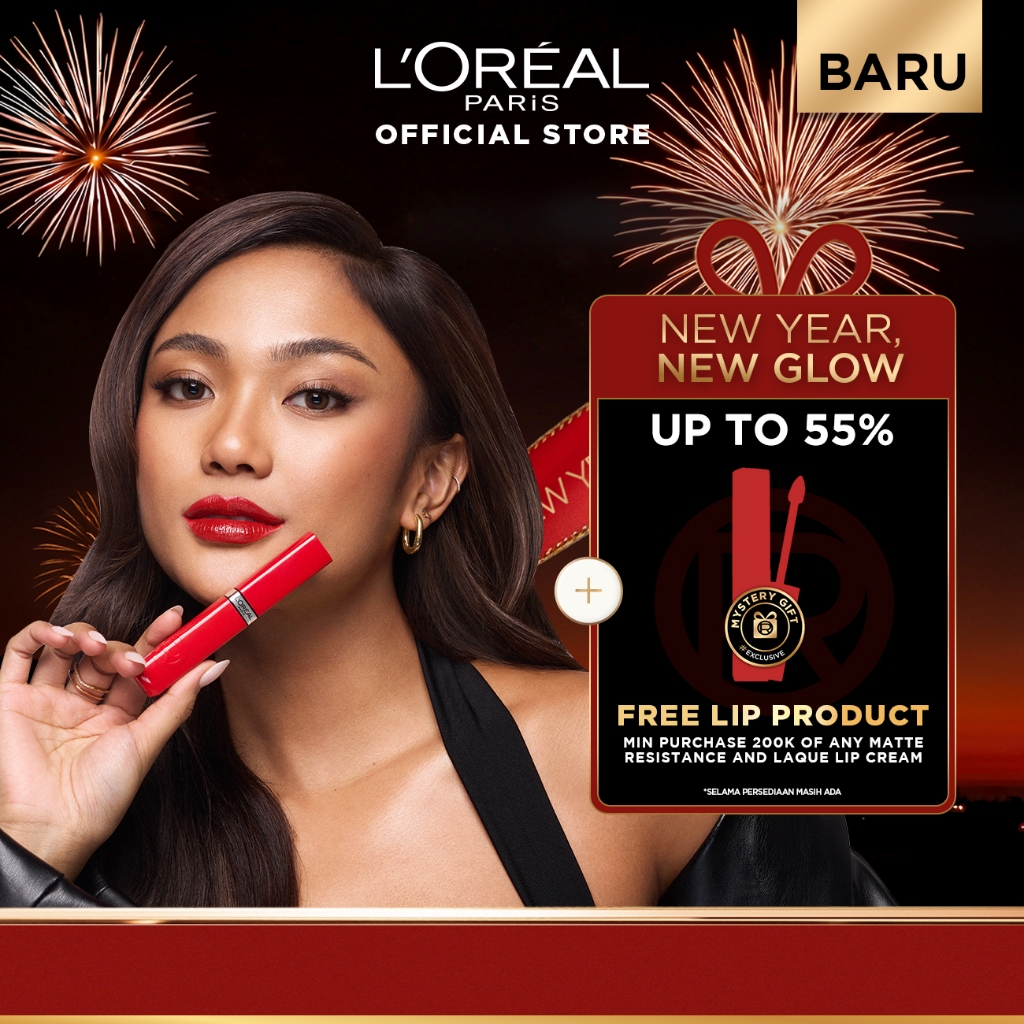 [BARU] L'Oreal Paris Infaillible Laque Resistance - Lip Cream Glossy Pigmented Nyaman Lipstik Transf