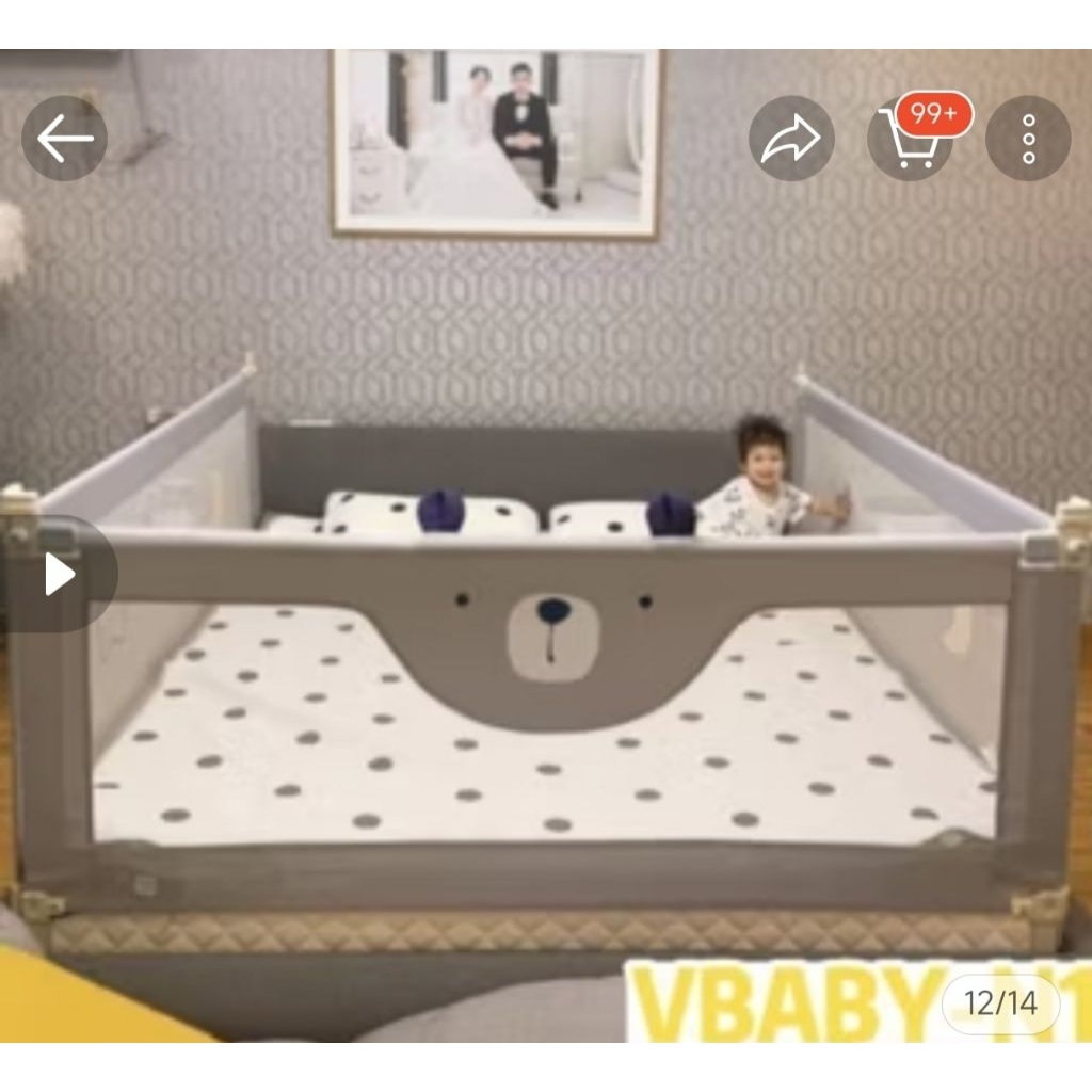 pagar bayi bedrail v-baby preloved