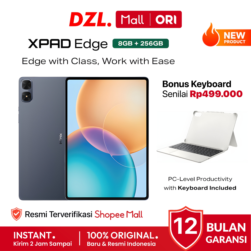 DZL - Tablet INFINIX XPAD Edge 8/256 GB 4G LTE + WiFi Original Resmi Official Store Ori Tab X Pad