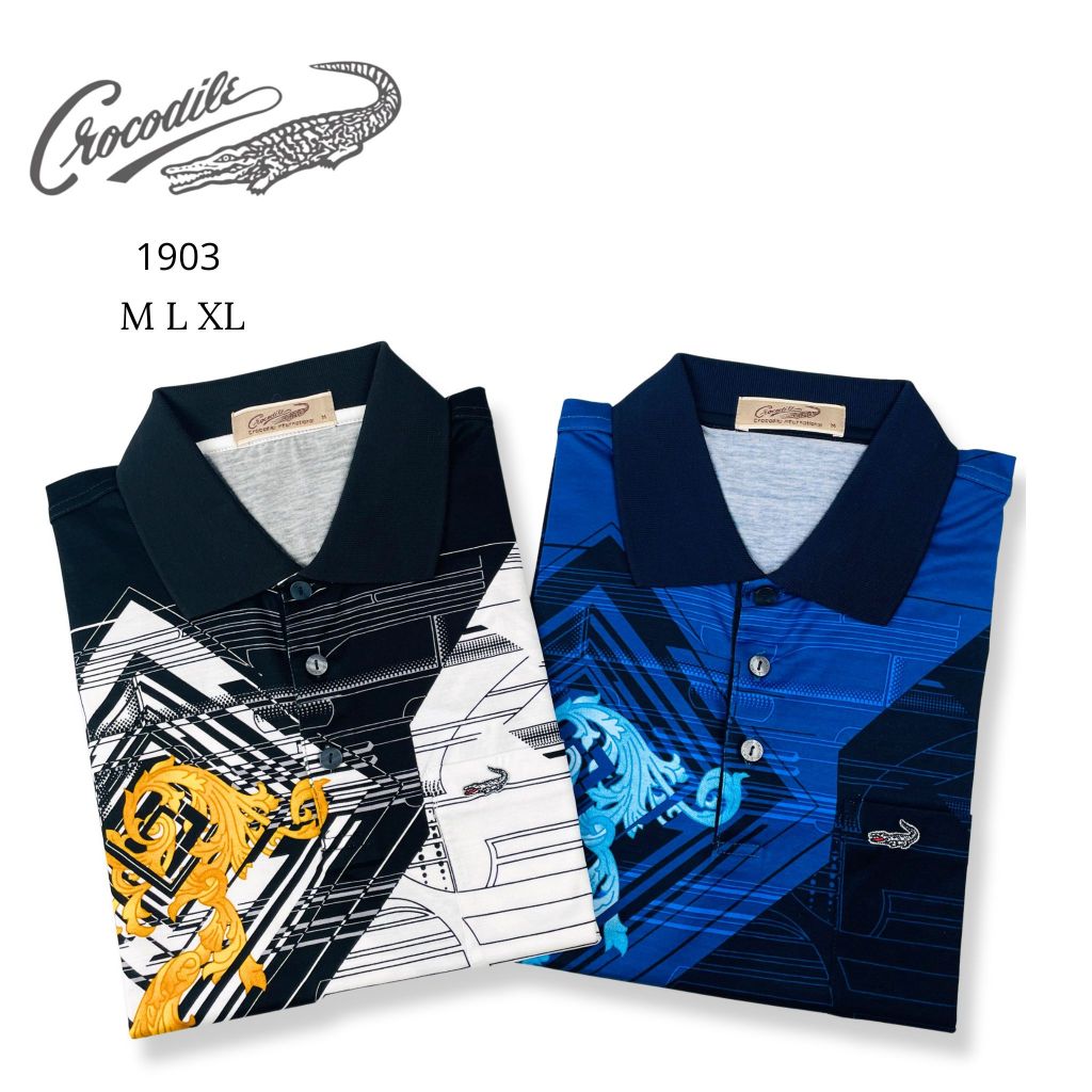 CROCODILE Kaos Polo Pendek Stretch Platinum Original Pria 1903