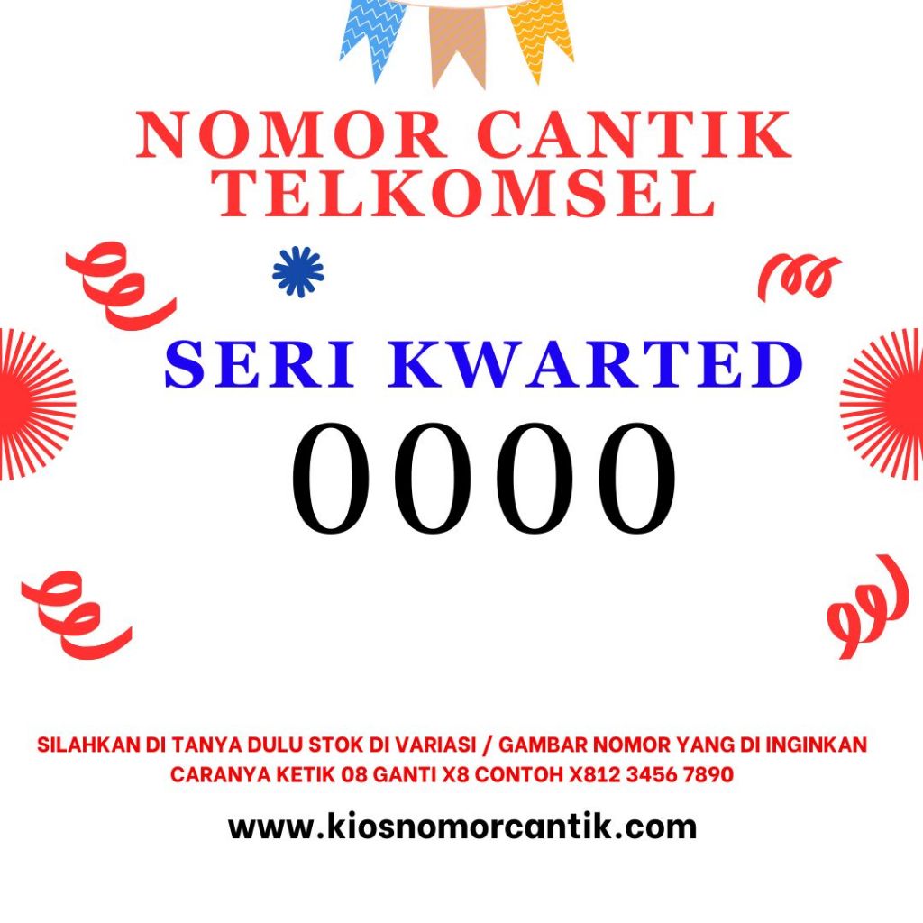 Kartu perdana telkomsel murah nomor cantik simpati seri kwarted kwartet kuartet 0000 rapih nocan AS 