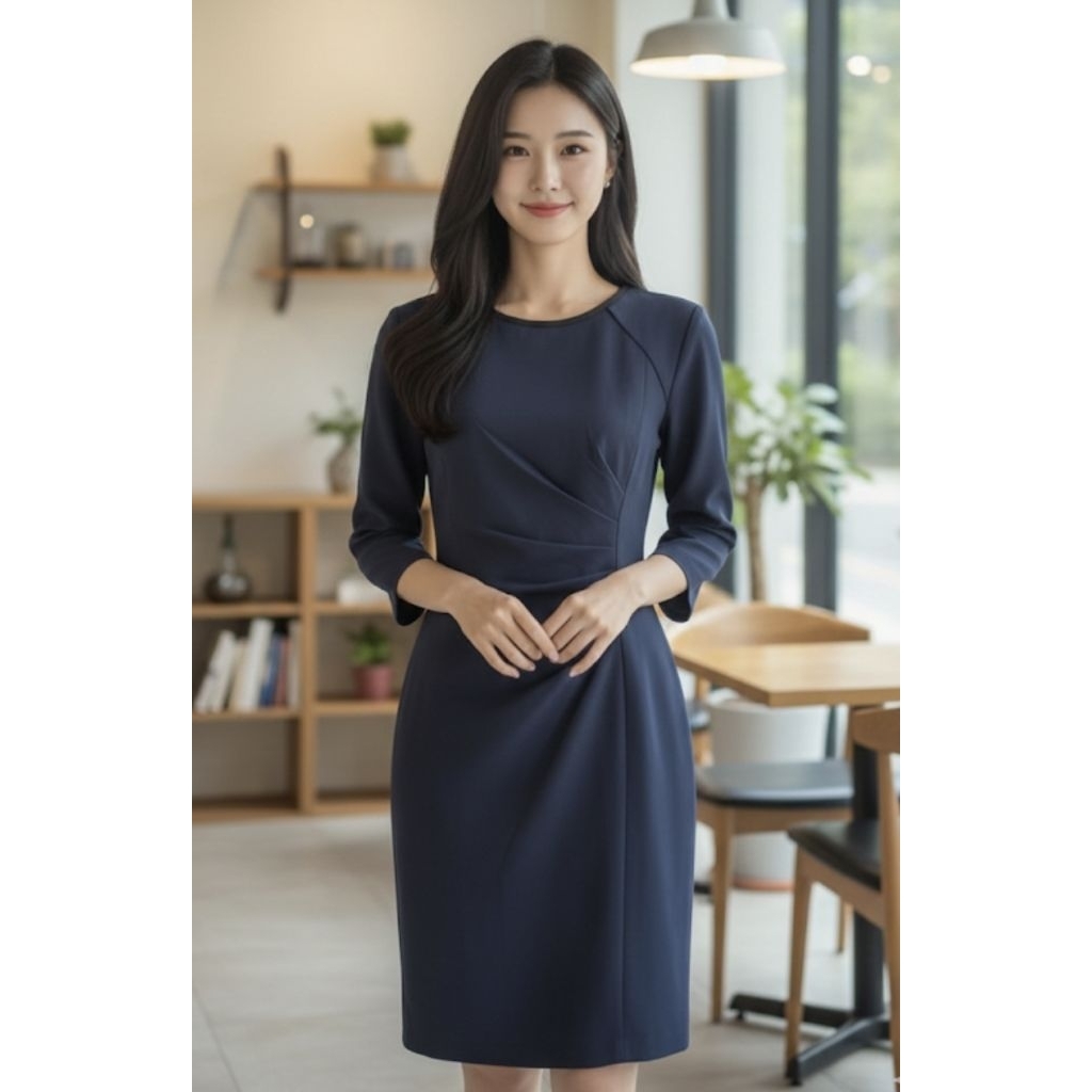 dress wanita formal. preloved LD 40 pjg 84 merk it michaa