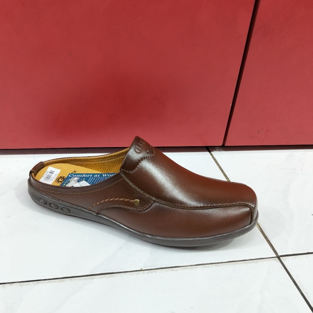 GATS NB 0003 BROWN Sepatu Bustong Pria Original Leather
