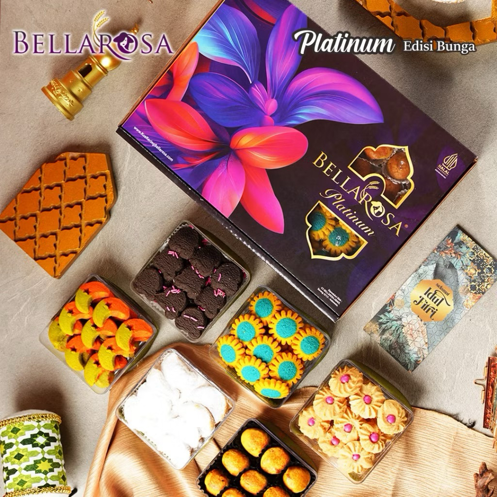BELLAROSA PAKET PLATINUM / BELLA ROSA HAMPERS LEBARAN / PAKET KUE KERING FREE BUBBLE WRAP