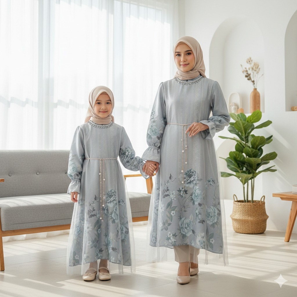 Hati Lillah Gamis Raya Series Couple Ibu dan Anak Usia 1-11 Tahun