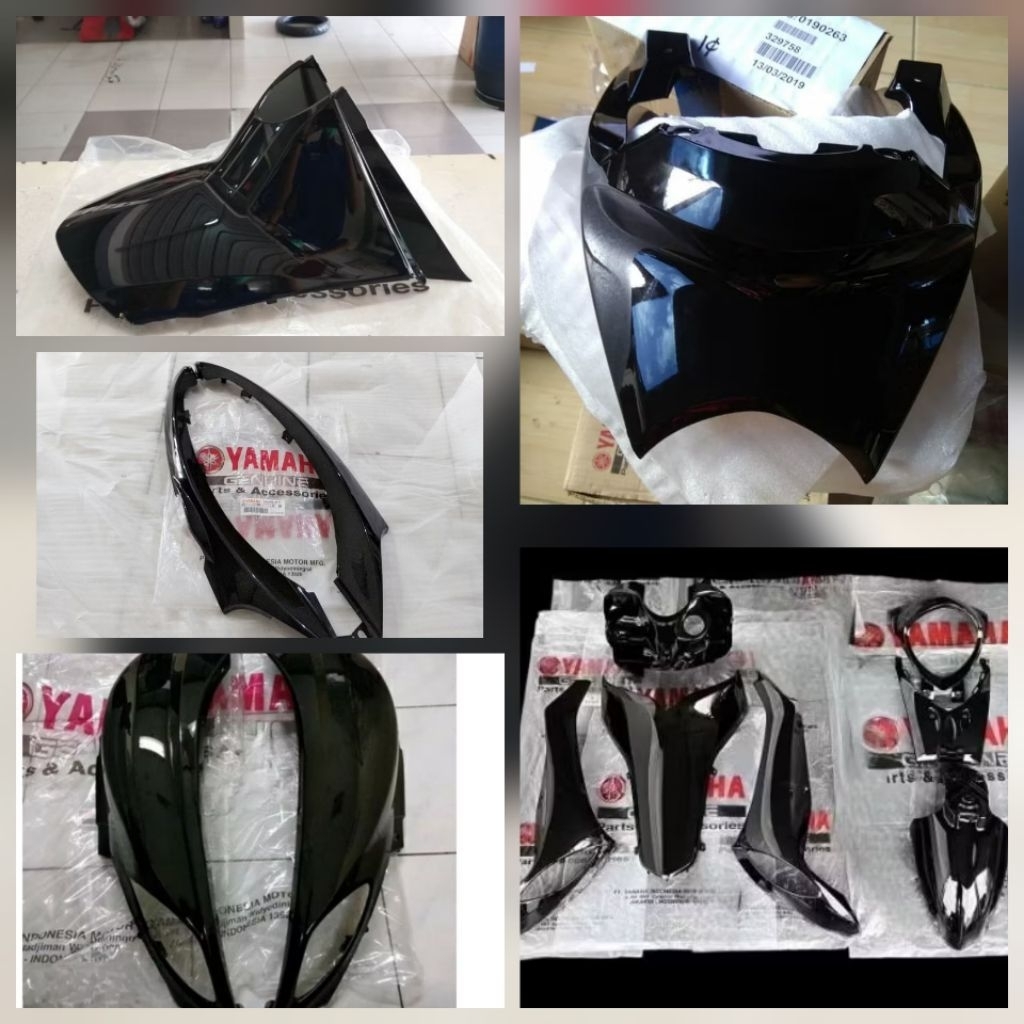 Paket body halus fino 125 fi Full set hitam original ygp