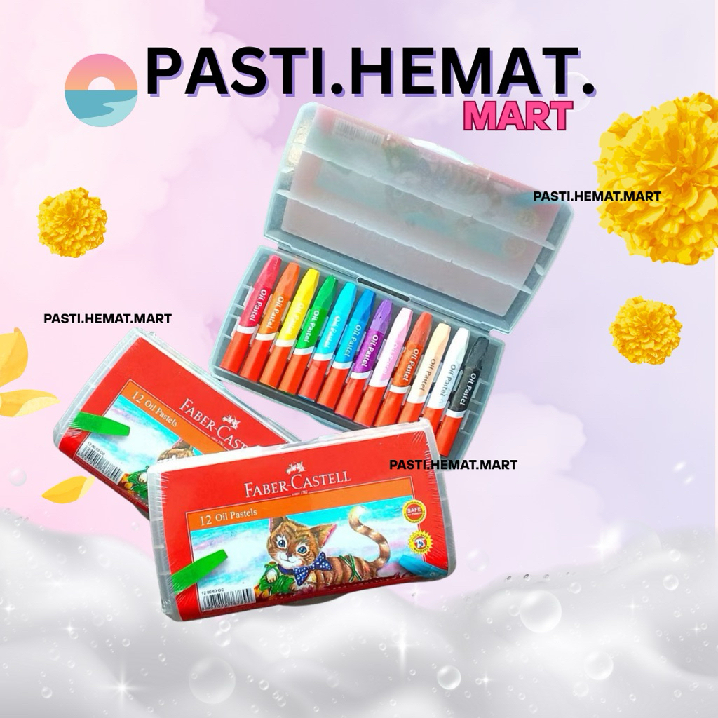 Faber Castell 12 Oil Pastels | Crayon 12 Warna Faber Castell Original
