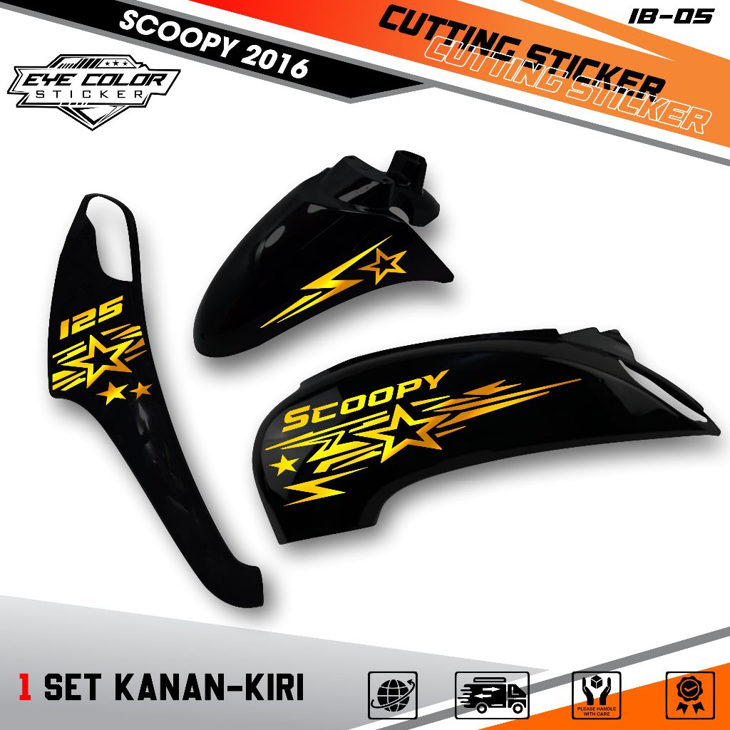 CUTTING STICKER HONDA SCOOPY 2014-2016 MODEL TERBARU TAMPILAN MEWAH DAN  ELEGANT