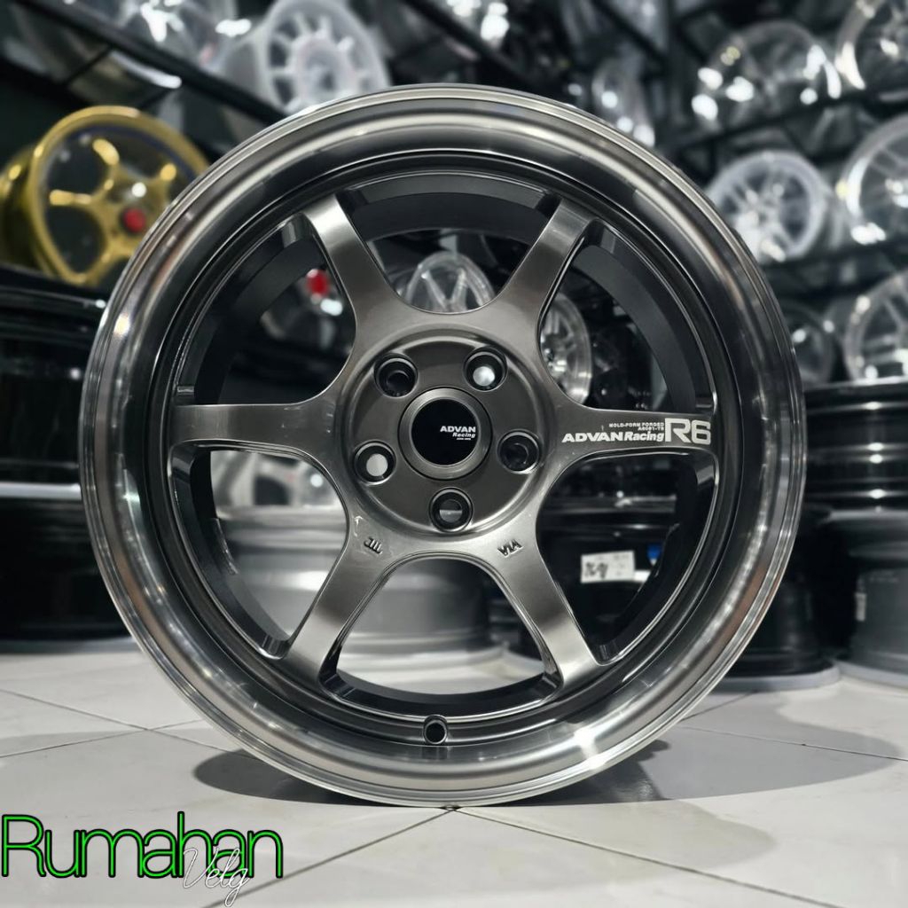 velg mobil advan r6 r16 pcd 5x100 lebar 7 velg mobil r16 velg racing ring 16 velg mobil All new Avan