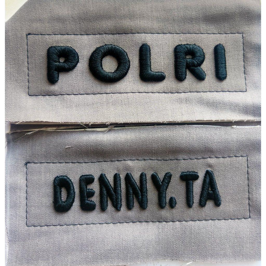 BORDIR TIMBUL NAMA POLRI