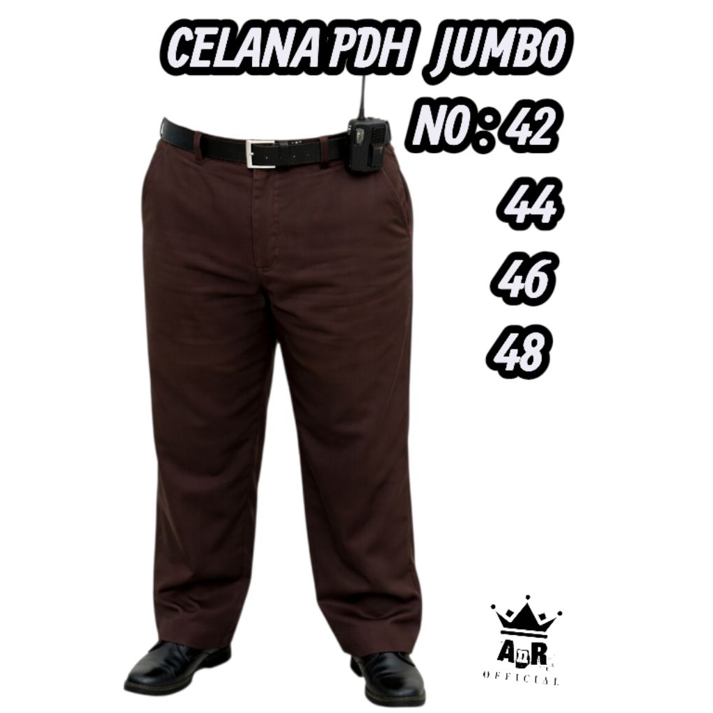 Celana seragam security satpam PDH JUMBO coklat tua drill premium nyaman dipakai seharian