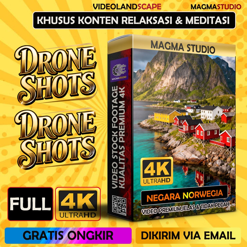 (FULL 4K) 1000+++ NORWEGIA (DRONE SHOTS) Footage | Cocok Untuk Konten Relaksasi dan MEDITASI