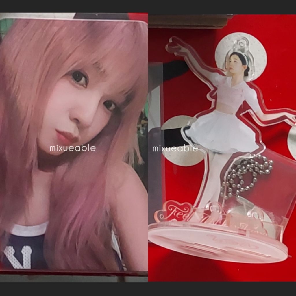 SET Standee Red Velvet Irene Feel My Rhythm + Photocard Irene Wibu Pink Hair Like A Flower QQ Stars 