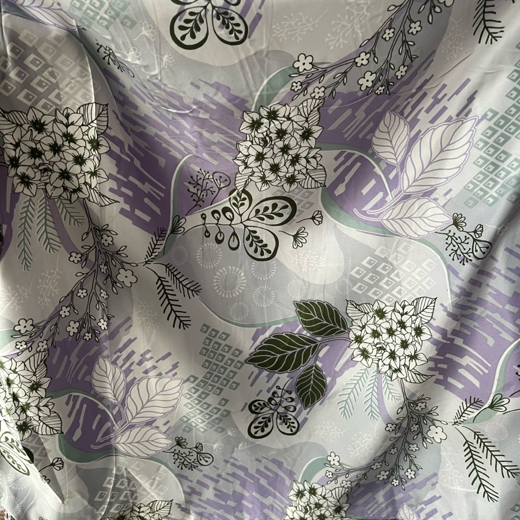 kain silk motif - kain maxmara silk luxury motif bunga premium - kain silk mewah - kain silk luxury 