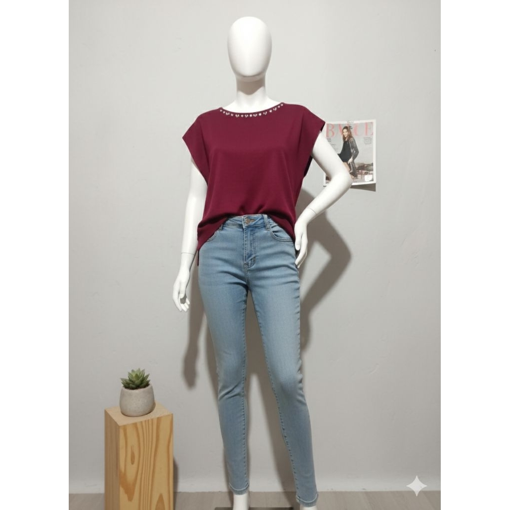 Atasan wanita | vest wanita warna maroon