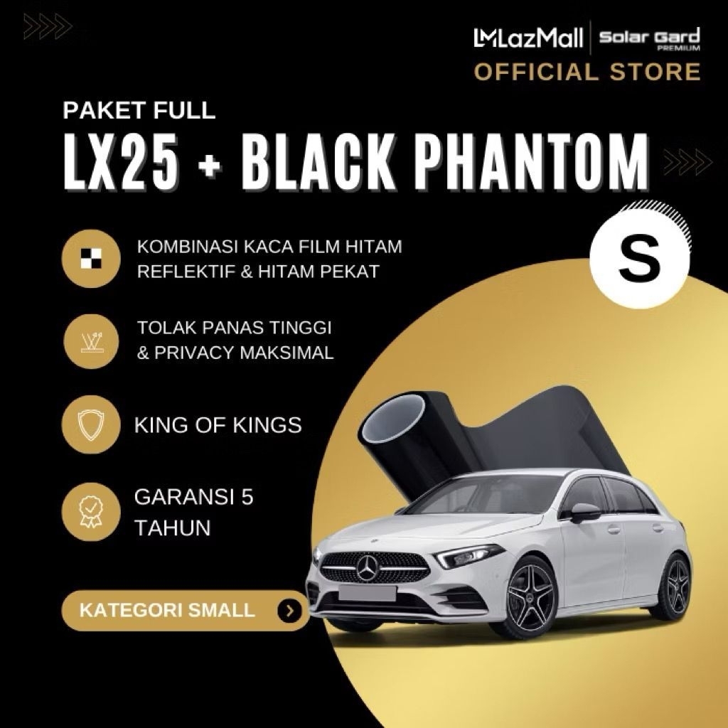 Kaca film mobil depan solargard lx skkb solargard black phantom full set
