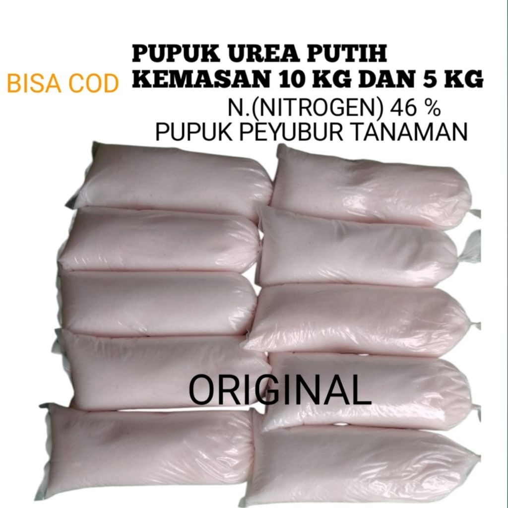 Pupuk Urea Putih Nitrogen 46 % Kemasan 10 Kg Pupuk Penyubur Segala jenis Tanaman